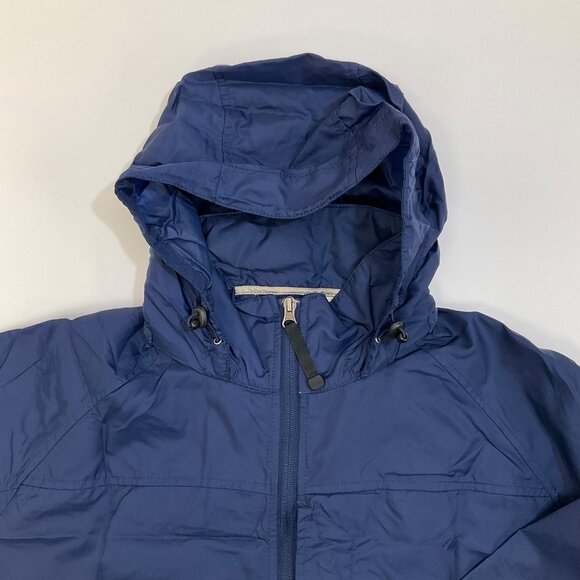 LL Bean Navy Blue Mens Large Zip-Up Windbreak Rain Jacket Outdoor Active Hooded - Picture 6 of 12